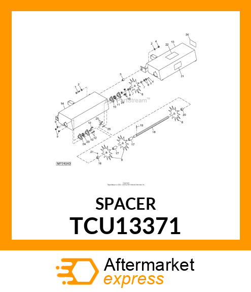 SPACER, SPIKE (SHORT) TCU13371