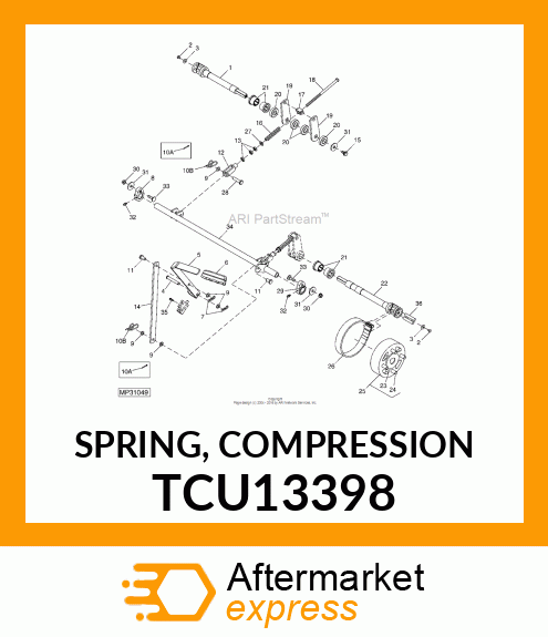 SPRING, COMPRESSION TCU13398