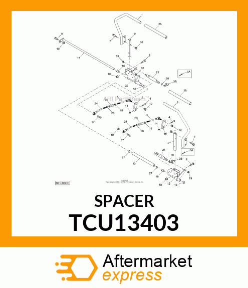 SPACER, CONTROL SHAFT TCU13403