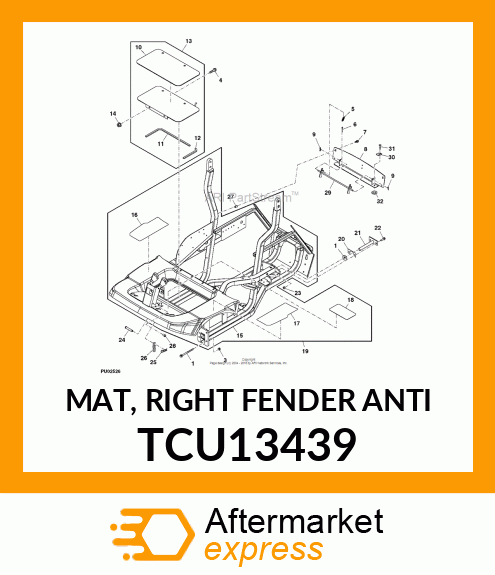 MAT, RIGHT FENDER ANTI TCU13439