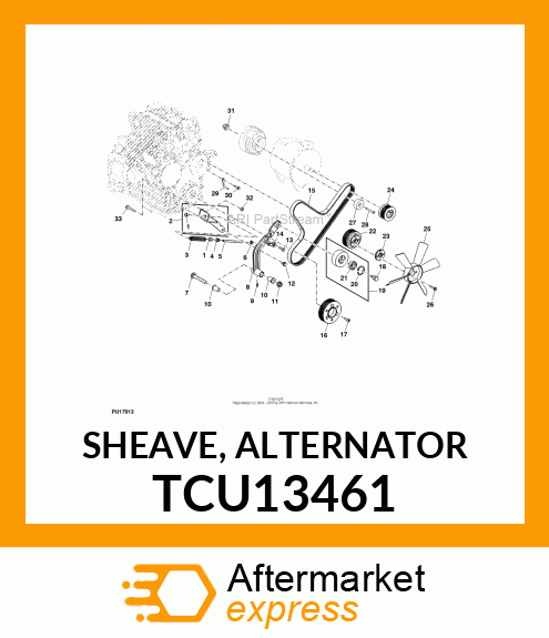 SHEAVE, ALTERNATOR TCU13461