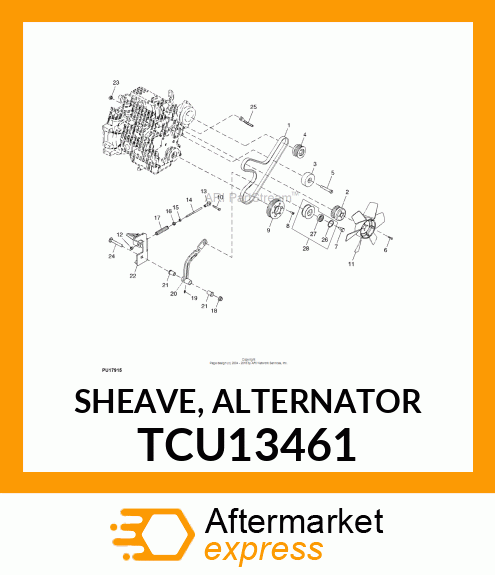 SHEAVE, ALTERNATOR TCU13461