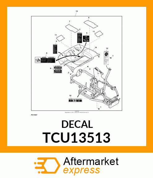 LABEL, WARNING (ENG/SP) TCU13513