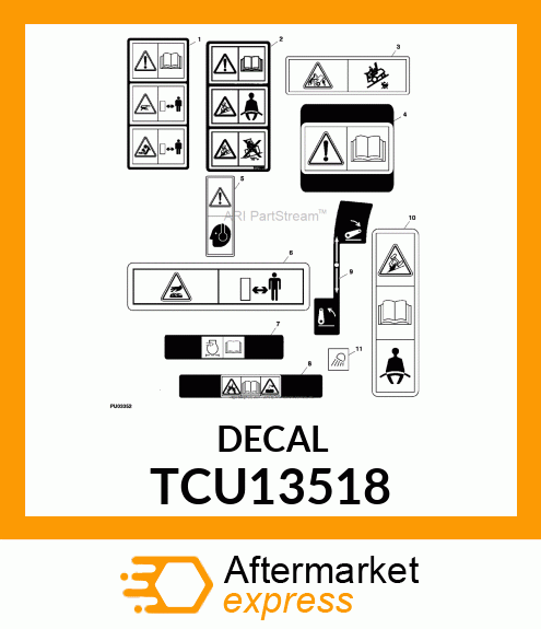 LABEL, WARNING (EXPORT) TCU13518