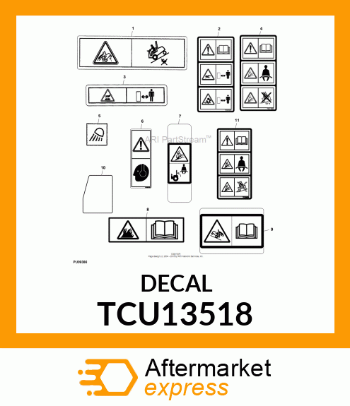 LABEL, WARNING (EXPORT) TCU13518