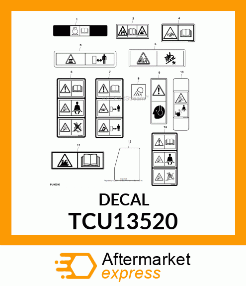 LABEL, CAUTION (EXPORT) TCU13520