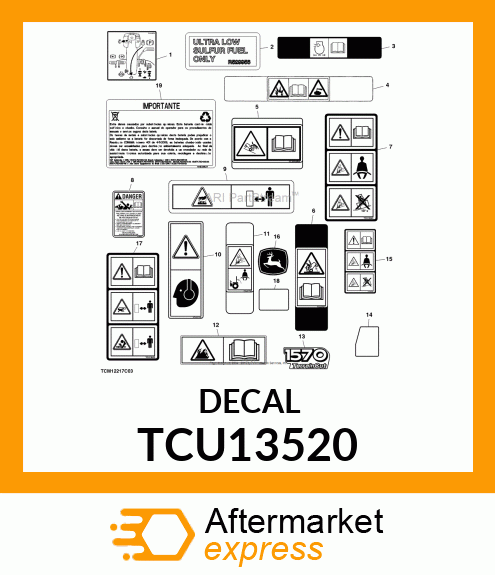 LABEL, CAUTION (EXPORT) TCU13520