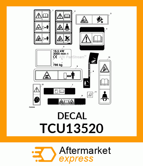 LABEL, CAUTION (EXPORT) TCU13520