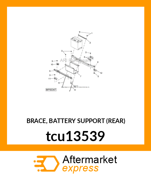 BRACE, BATTERY SUPPORT (REAR) tcu13539