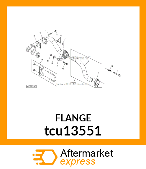 FLANGE, EXHAUST tcu13551