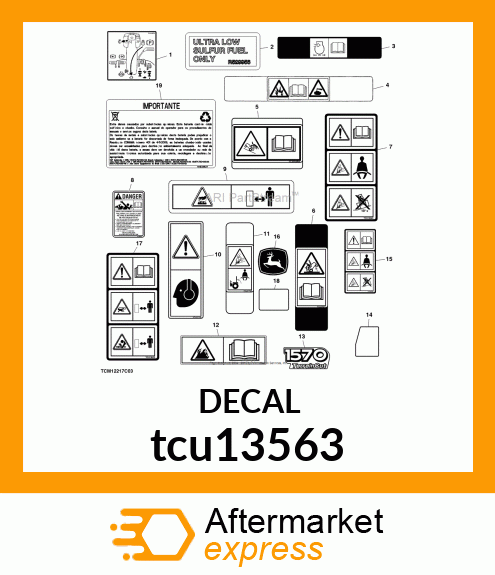 LABEL, CAUTION(EXPORT) tcu13563