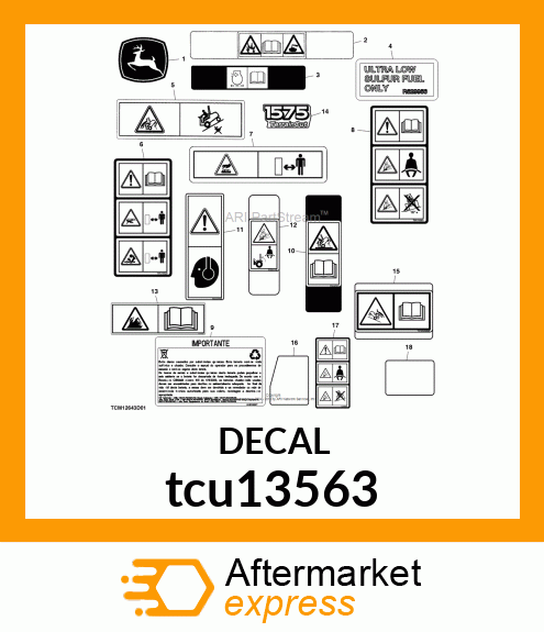 LABEL, CAUTION(EXPORT) tcu13563