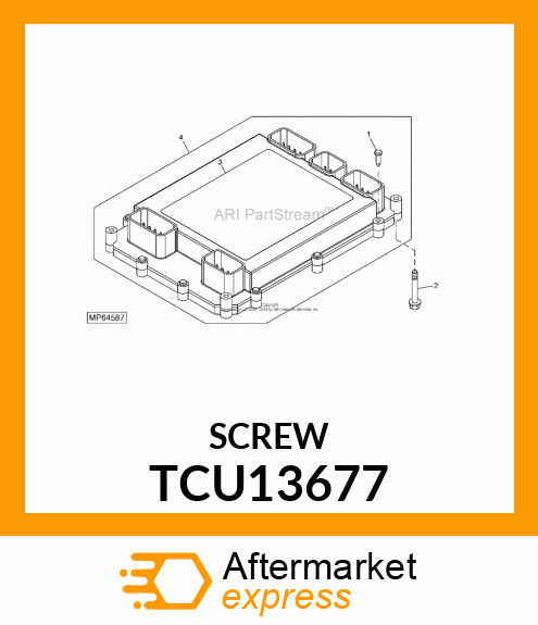 SCREW, #8X3/4 UNSL HEX WSH HD PLAST TCU13677