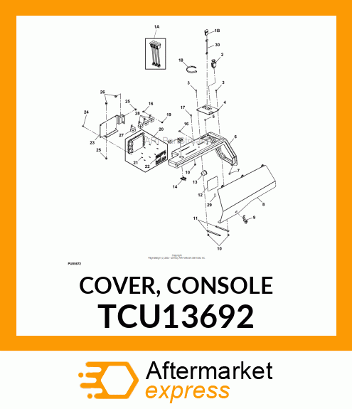 COVER, CONSOLE TCU13692