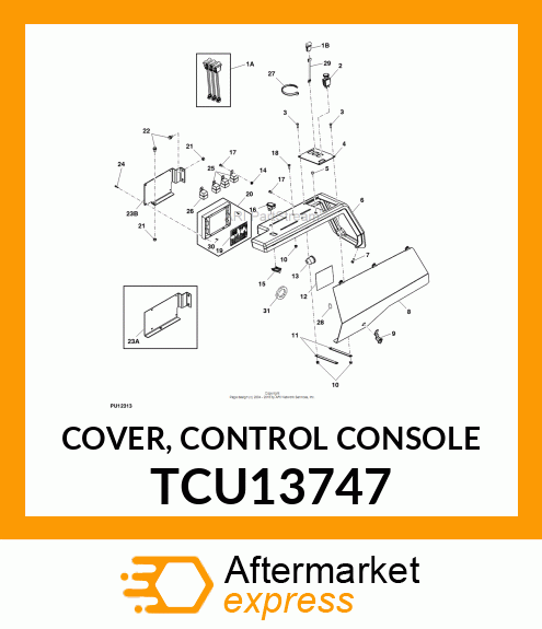 COVER, CONTROL CONSOLE TCU13747