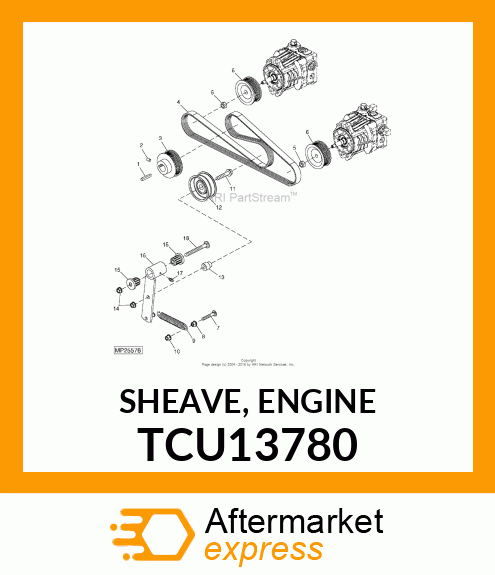 SHEAVE, ENGINE TCU13780
