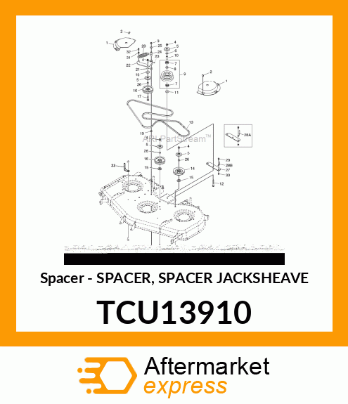 Spacer - SPACER, SPACER JACKSHEAVE TCU13910