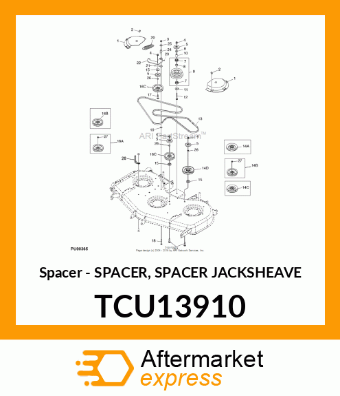 Spacer - SPACER, SPACER JACKSHEAVE TCU13910