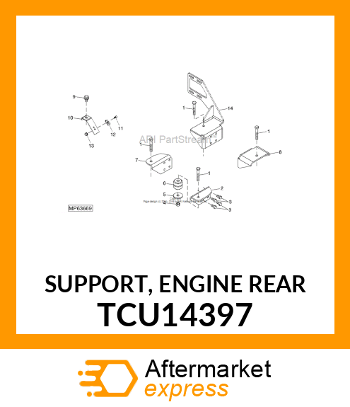 SUPPORT, ENGINE REAR TCU14397