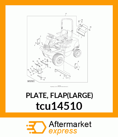 PLATE, FLAP(LARGE) tcu14510