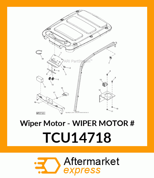 Wiper Motor - WIPER MOTOR # TCU14718