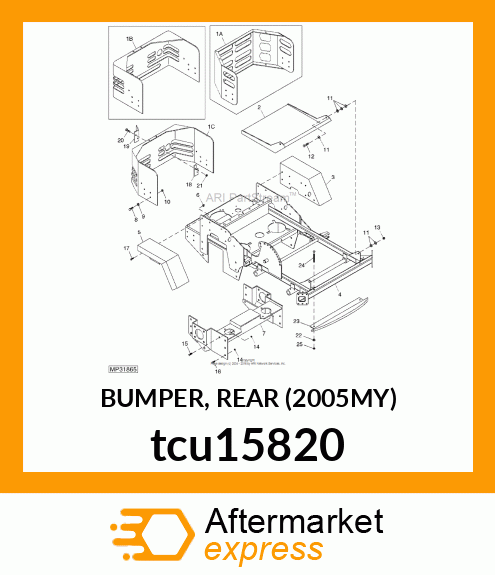 BUMPER, REAR (2005MY) tcu15820