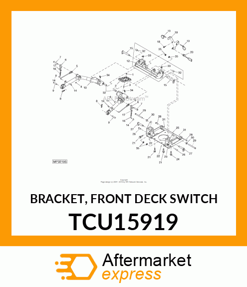 BRACKET, FRONT DECK SWITCH TCU15919