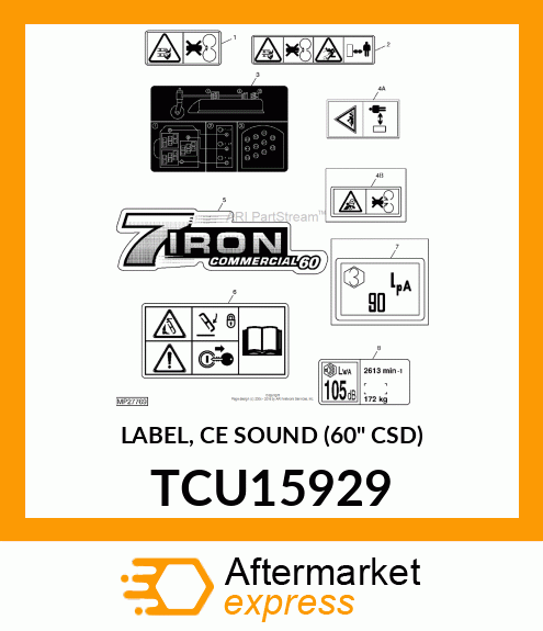 LABEL, CE SOUND (60" CSD) TCU15929