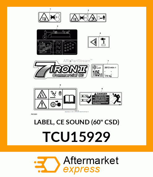 LABEL, CE SOUND (60" CSD) TCU15929