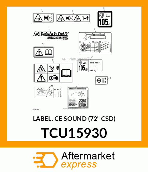 LABEL, CE SOUND (72" CSD) TCU15930