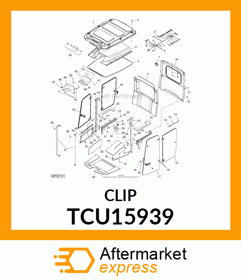 CLIP, GAS SPRING STUD 10MM TCU15939