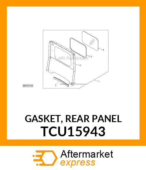 GASKET, REAR PANEL TCU15943