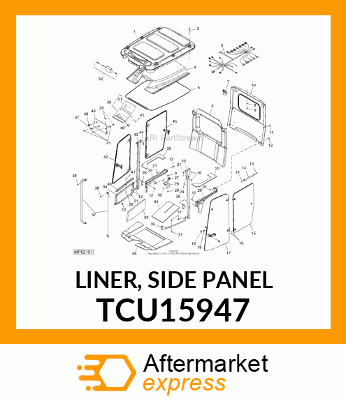 LINER, SIDE PANEL TCU15947