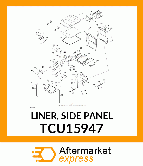 LINER, SIDE PANEL TCU15947