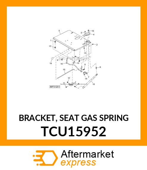 BRACKET, SEAT GAS SPRING TCU15952