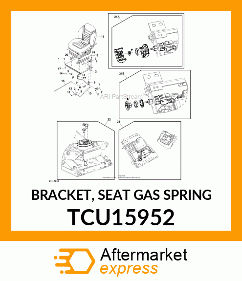 BRACKET, SEAT GAS SPRING TCU15952