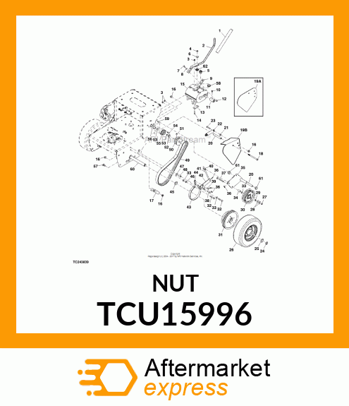 NUT, FLANGED, 3/8 TCU15996