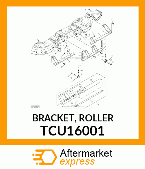 BRACKET, ROLLER TCU16001