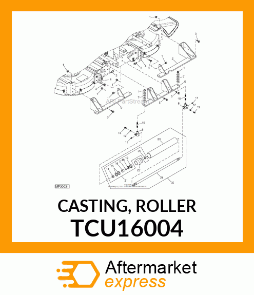 CASTING, ROLLER TCU16004