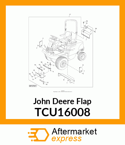 FLAP, 62RD (DRIVE UNIT) TCU16008