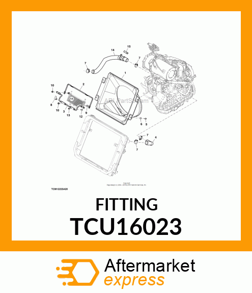 FITTING, HOSE, 3/8 TCU16023