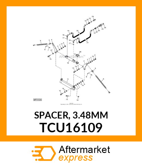 SPACER, 3.48MM TCU16109