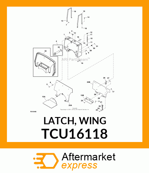 LATCH, WING TCU16118