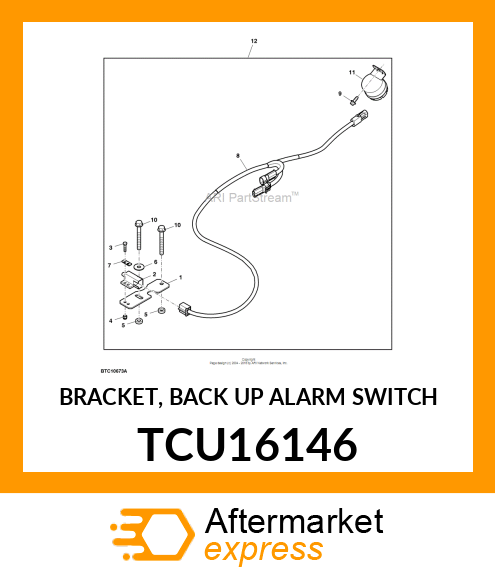 BRACKET, BACK UP ALARM SWITCH TCU16146