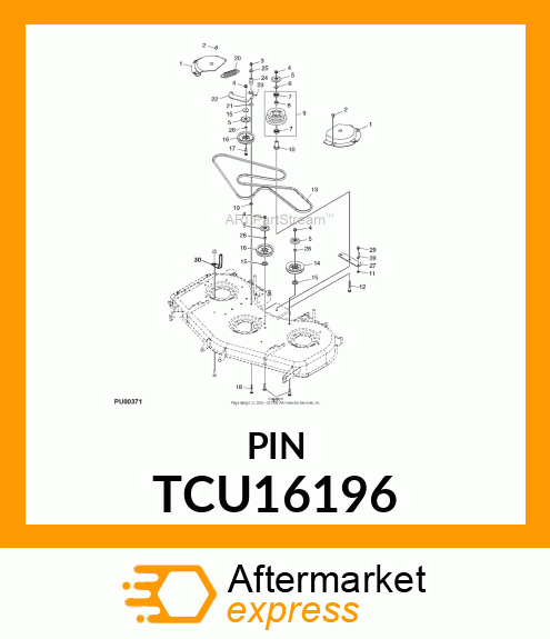 GUIDE, BELT (647)(657)(667) TCU16196