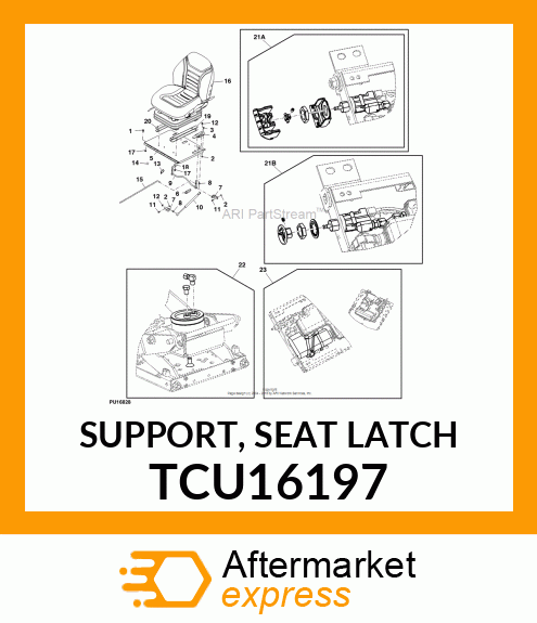 SUPPORT, SEAT LATCH TCU16197