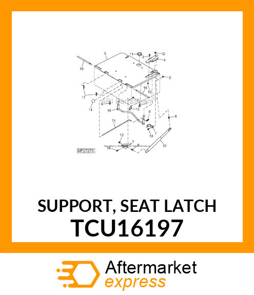 SUPPORT, SEAT LATCH TCU16197