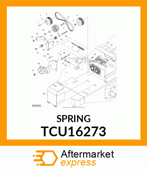 SPRING, HYDRAULIC PUMP DRIVE EXTENS TCU16273