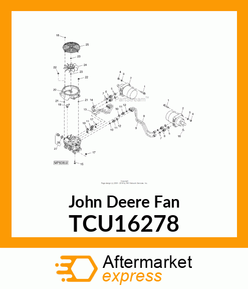 FAN, HYDRAULIC PUMP TCU16278