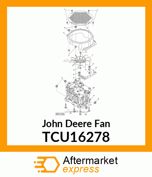 FAN, HYDRAULIC PUMP TCU16278